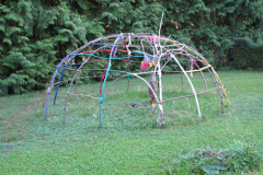 Schwitzhütte im Sommer