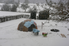 Schwitzhütte im Winter