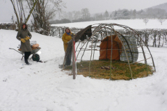 Schwitzhütte im Winter